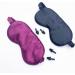 Sleep Eye Mask for Men & Women - 2Pack Soft Silk Blindfold with Earplugs | Travel Sleep Masks (Black & Purple - Buy Online on GoSupps.com