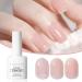 Nude Nail Polish Jelly Pink Translucent Nude Pink Nail Varnish Long Lasting Nude Gel Nail Varnish Sheer Jelly Gel Nail Polish for DIY Nail Art Highly Pigmented Clear Gel Nail Polish Gift for Girls