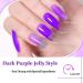 Jelly Nail Polish - Transparent Purple Nail Polish - Breathable Neon Jelly Style Nail Varnish - Air Dry Vegan Base Natural Nail Polish Long Lasting Air Dry No Need UV Nail Art - Buy Online on GoSupps.com