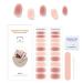 20Pcs Gel Nail Stickers Semi Cured Gel Nail Strips Nude Pink Gradient Self-adhesive Nail Wraps Long-Lasting Gel Nail Polish Strips Manicure Stickers Set with Prep Pads Nail File & Wooden Stick Pink Gradient Dot