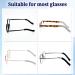 Comnico Soft Fabric Glasses & Hangers Covers - 4 Pairs of Slip-Resistant Ear Pads for Glasses Sunglasses & Reading Glasses (Black & Gray) - International Shipping Available - Buy Online on GoSupps.com