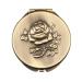 Retro Metal Compact Mirror Travel Portable Mirror 1x/2x Magnification Compact &Portable Foldable (Bronze)