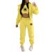 Long -sleeved pants suit women sports suit Set two -part hooded sweater jogging pants sportswear outfit leisure access sportswear jogging suit women leisure suit women training suit set 2 parts yellow xxl