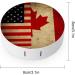 Vintage American And Canadian Flags Round Case For Contact Lens Kit Storage Box with Mirror Printed - Buy Online on GoSupps.com