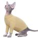 Pumyporeity sphynx cat sweater cotton clothing hairless cat breathable t-shirt vest kitten shirt soft skin-friendly clothing outfit (khaki s) s a-khaki