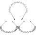 3 Pack Unisex Hair Band Metal Headband Head Band Spring Wavy Nonslip Men Women Sports Fashion Headwear in Spring Wave (Wavy Spring)