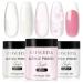 COSCELIA Acrylic Powder Set 3 Colors Acrylic Nail Powder 120G- White Pink Clear Large Capacity Powder Use with Acrylic Liquid for Acrylic Nails Extension 3D Carving Home Salon KIT-003
