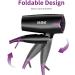 YASHE Travel Hairdryer with Folding Handle 1700W Fast Drying Blow Dryer with 1 Concentrator Dual Heat & Speed Settings Cool Shot Button Lightweight & Compact Design Hang Loop Black/Purple - Buy Online on GoSupps.com