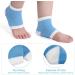Moisturizing Spa Gel Socks for Dry Cracked Heels - Exfoliating Heel Treatment (Blue) - Buy Online on GoSupps.com