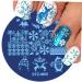1Pcs Christmas Nail Stamping Plate - Snowflakes & Skull Polish Template for Perfect Manicure - Buy Online on GoSupps.com