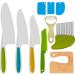 Abizarch 10Pcs Kids Cooking Cutter Set Safe Reusable Plastic Toddler Kitchen Cutter Set with Wooden Cutter Serrated Cutter Potato Cutter Peeler for Cutting Fruit Vegetable Dessert ZHAZHAMO(green) - Buy Online on GoSupps.com