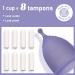 Soft Menstrual Cup - Medical Grade Silicone | Reusable & Comfortable | BPA Free - Wear for 12 Hours (Small Violet - Buy Online on GoSupps.com