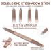 Shimmer Pearl White Cream Eyeshadow Stick and Bronze Eye Liner Pencil - 2Pcs Set | Light Gold Cream Eyeshadow Stick and White Eyeliner Pencil - Highlighter Eye Shadow Liner Crayon Duo - Pack of 1 - Buy Online on GoSupps.com