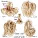 Women Ladies Claw On Ponytail Clip In Hair Extenions 12" Inch Messy Adjustable Wavy Curly Hairpieces Bendable - Ash Blonde(Weight:95g) - Buy Online on GoSupps.com