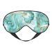 Turquoise Gold Marble Eye Mask Blackout Eye Mask unisex Sleep Eye Covers with Adjustable Straps Travel Eye Mask 1 Count (Pack of 1)
