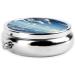 Blue Sky & White Clouds Round Pill Box - 3 Compartment Travel Organizer for Pills | Portable & Stylish - Buy Online on GoSupps.com