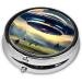 UFO Landing Round Pill Box - 3 Compartments Portable Organizer for Travel & Purse - Buy Online on GoSupps.com
