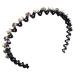 Faux Pearl and Rhinestone Headband Wavy Plastic Hairband Stretchy Beaded Hair Hoops for Women Girls Hair Styling Accessories