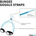 Flow Goggle Strap Kit (2-Pack) - Jet Black Replacement Bungee Cord Straps - Buy Online on GoSupps.com