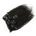 Mila 18 Clip-In Hair Extensions | 100% Brazilian Virgin Kinky Curly Real Hair - Natural Black 1B 7 Tresses 120g - Buy Online on GoSupps.com