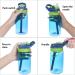 Flintronic 480ML Sippy Cup for Kids | Leak-Proof BPA-Free Toddler Drink Bottle | Shatter-Proof with Brush | Blue - Buy Online on GoSupps.com