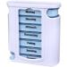 Schramm 3-Piece Weekly Pill Organizer - White & Blue Slide Tablet Box | 7-Day Dosage Medication Management - Buy Online on GoSupps.com