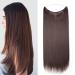 Silk-Co hair extension with rubber band smooth extensions with invisible cord synthetic hair part such as real hair hair sealing hair extensions for women medium brown 60cm 60 cm medium brown