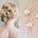 Bridal Wedding Hair Accessories Set - Pearl and Crystal Beads Hair Vine Headband with Rhinestone Pins - Silver Jewelry Headpiece for Brides and Bridesmaids - Buy Online on GoSupps.com