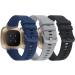3-Pack Sport Bands Compatible with Fitbit Sense/Sense 2/Versa 3/Versa 4  Classic Soft Silicone Replacement Wristband Strap Accessories for Women Men(Black/Midnight Blue/Gray) - Buy Online on GoSupps.com