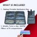 Portable Pill Bottle Organizer Bag - Lockable & See-Through Pockets | Large Heavy-Duty Medicine Organizer with Weekly Pill Box (Grey - Buy Online on GoSupps.com