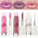 AllbestAye 3 pieces of shiny liquid lip gloss set -Anitious cup not fading waterproof long -lived lipstick -not easy to fade lip cosmetics natural color for make -up fans #107