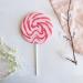 Giant Swirly Lollipop - Cherry Bakewell Flavour 85g Individually Wrapped Ideal for Parties and Stocking Fillers Pink Lollipop