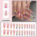 Stiletto Press on Nails - Long Almond Fake Nails with Colorful Flower Design | 24Pcs Full Cover Acrylic Nails for Women & Girls - Perfect for Daily Wear & Weddings - Buy Online on GoSupps.com
