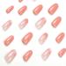 Luvadeyo 24 Pcs Medium Press on Nails - Orange French Fake Nails with Nail Glue | Buy Online Internationally - Buy Online on GoSupps.com