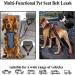 Dog Seat Belts for Car 2 Pcs Dog Tether with Elastic Bungee Buffer Adjustable Dog Car Seatbelts and Strong Leash Leads Accessories for Dogs Cats Pets Purple - Buy Online on GoSupps.com