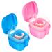 Angoily 2st toothbox bath case prosthesis cup of professional prosthesis containers container for soaking prosthesis container box made of plastic household ABS travel cleaning agents