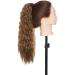 18 Inch Long Curly Ponytail Extension Corn Wavy Drawstring Ponytail Hair Extensions Hair Pieces for Women Light Brown - Buy Online on GoSupps.com