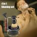 Fydun Men's Shaving Set - 4-Part Manual Razor Hair Brush Shaving Shell & Stainless Steel Rack | Classic Wet Shaving Essentials - Buy Online on GoSupps.com