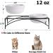 Y YHY Raised Cat Bowls 12oz Elevated Cat Food and Water Bowls with Stand Raised Pet Feeder Elevated Food Feeding Dishes for Cats or Dogs Dishwasher Safe Gift for Cats Dia 4.8in/White 12oz | 354ml White - Buy Online on GoSupps.com