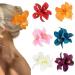 ZSPERKLA 6PCS Bohemian Flower Hairpin Artificial Hawaiian Orchid Flower Hair Clips for Women and Girls Bridal Wedding Party Beach Hair Accessories