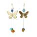 Feylie butterfly pendant earrings elegant yellow butterfly earrings acrylic butterfly ear trailer dangle earrings fashionable earrings for women girls