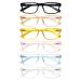 Cojwis reading glasses Blue light filter glasses women 6-pack rectangle frame spring hinges anti blue ray reading glasses including computer glasses 2.0 x