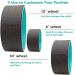 Yoga Wheel Set for Back Pain Relief & Improved Poses - 3 Pack (13, 10, 6) with Free Yoga Strap - Green Black - Buy Online on GoSupps.com