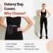 DANLIKT Ostomy Bag Covers 9.45 x 7.48 inch Waterproof Colostomy Bag covers with Adjustable Elastic Fixation Band Hold Ostomy Pouch Men Women Ostomy Supplies Black - Buy Online on GoSupps.com