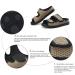 Extra Wide Men's Diabetic Open Toe Slippers for Swollen Feet - Adjustable Edema Shoes for Arthritis - Size 12, Black - Buy Online on GoSupps.com