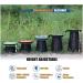 Telescoping Camping Stool | Collapsible & Adjustable | Portable Foldable Stool for Camping, Gym, Hiking | Max Load 400 LBs | Black - Buy Online on GoSupps.com