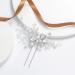 Ushiny Crystal Bride Wedding Hair Pin Silver Pearl Hair Clip Rhinestone Stylist Hair Accessories for Women and Girls - Buy Online on GoSupps.com