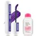 Set de mascara et d maquillant color mascara noir anti-boulochage violet bleu volumineux de charme longue dur e 5 g (Lot de 2) # 04 Violet