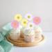 36 Pcs Daisy Cupcake Toppers Pink Flower Cake Topper Daisy Cake Decorations Toothpicks Cupcake Toppers (Multicolor-2) - Buy Online on GoSupps.com