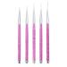 Pink Nail Art Brushes brush nail design the Essential Nail Brush Set for Professionals 5 Pcs of Nail Brushes Allows for Precise and Delicate Strokes Ideal for Creating Delicate Nail Designs